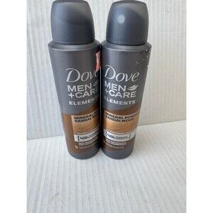 2-pack Dove Men+Care Elements Mineral Powder Sandalwood Dry Spray Antiperspirant